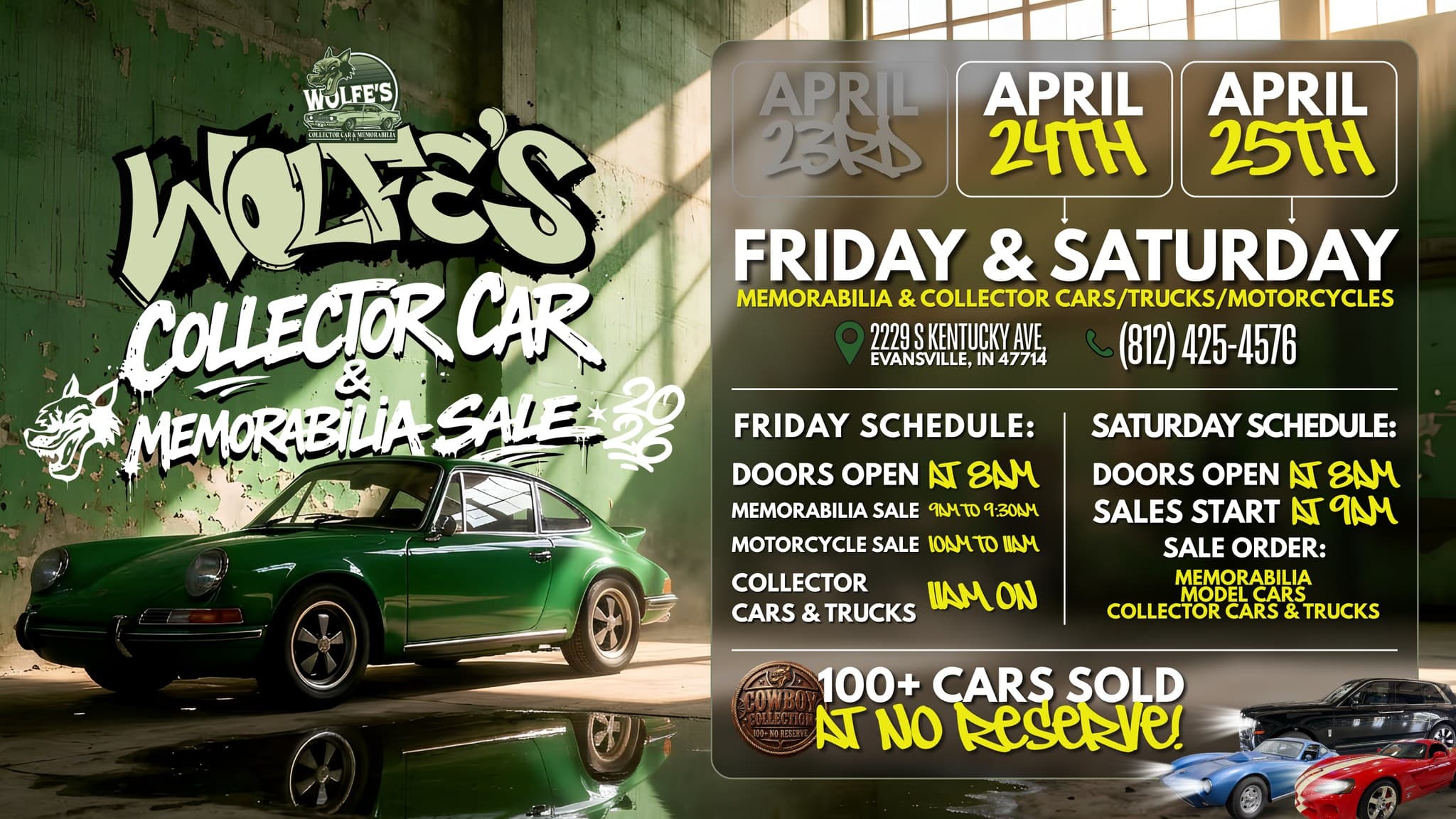 Wolfe’s Collector Car & Memorabilia Sale 2026