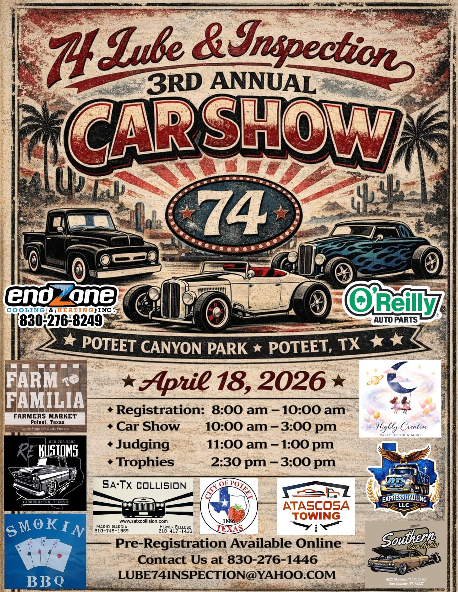 74 Lube & Inspection – 3rd Annual Car Show