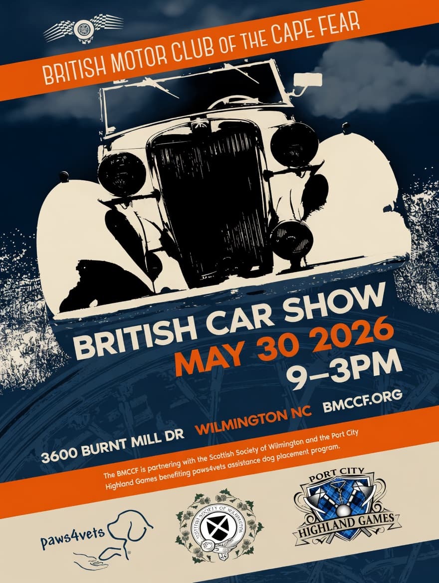 British Motor Club of the Cape Fear 2026 Car Show
