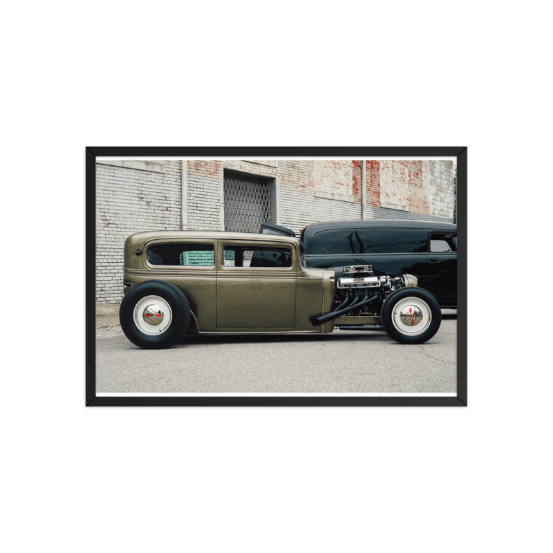 Olive Drab Model A – Exposed V8 Hot Rod