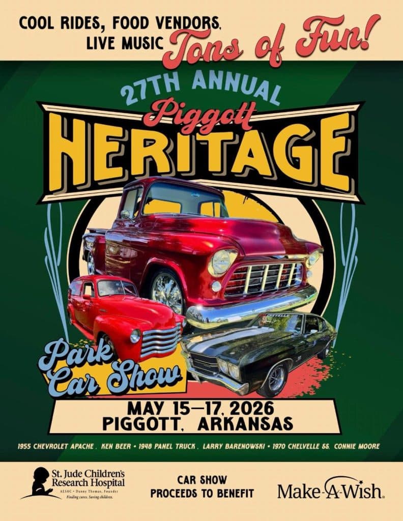 27th Annual Piggott Heritage Park Car Show