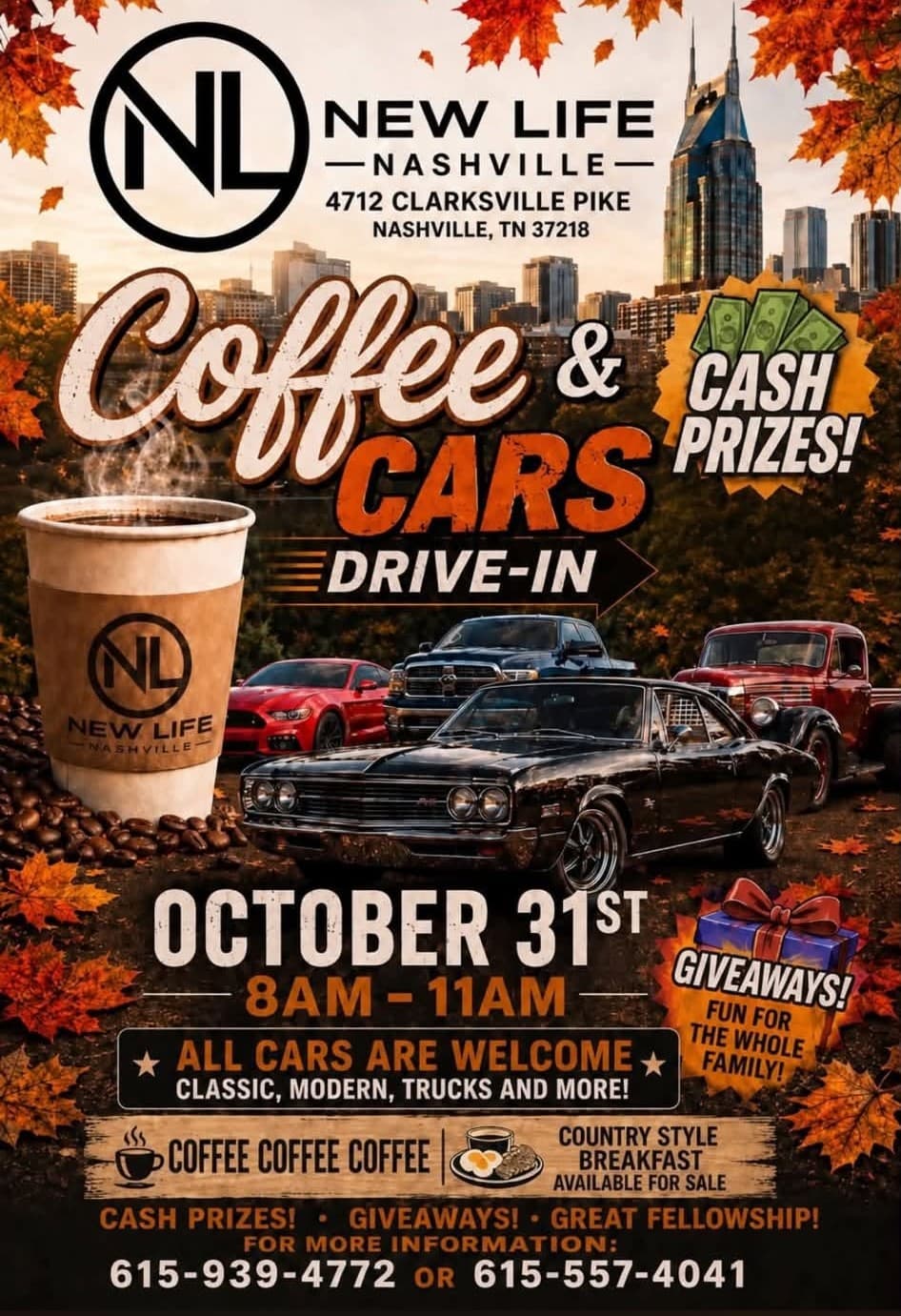New Life Nashville Coffee & Cars Drive-In