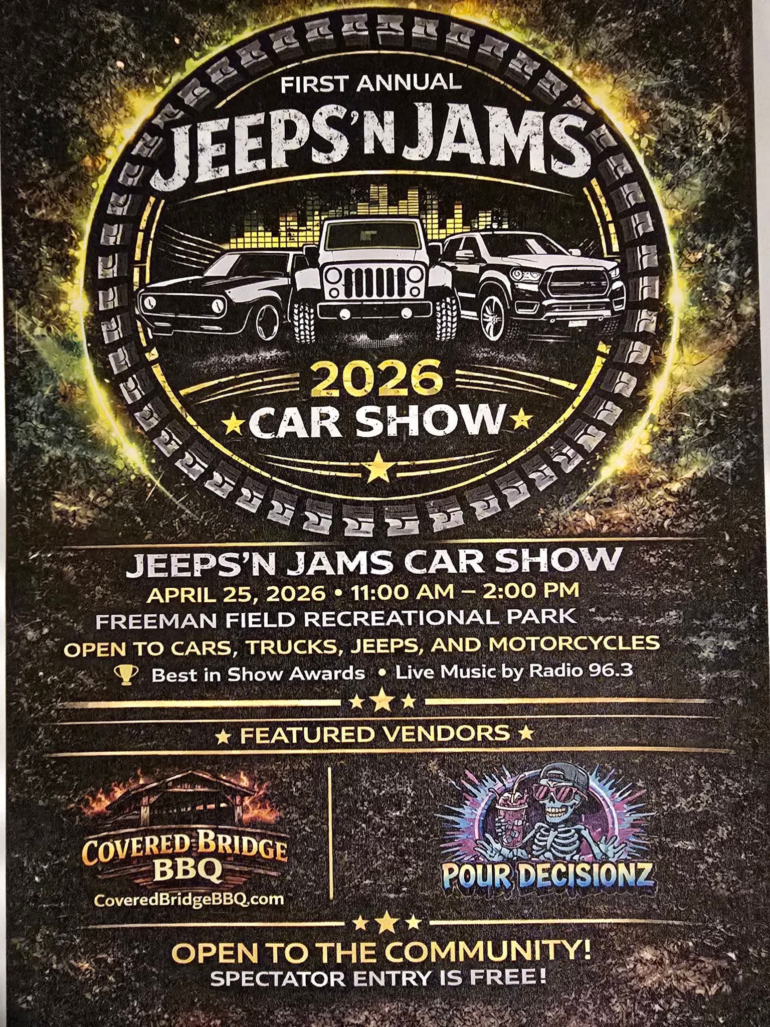 1st Annual Jeeps’N Jams Car Show