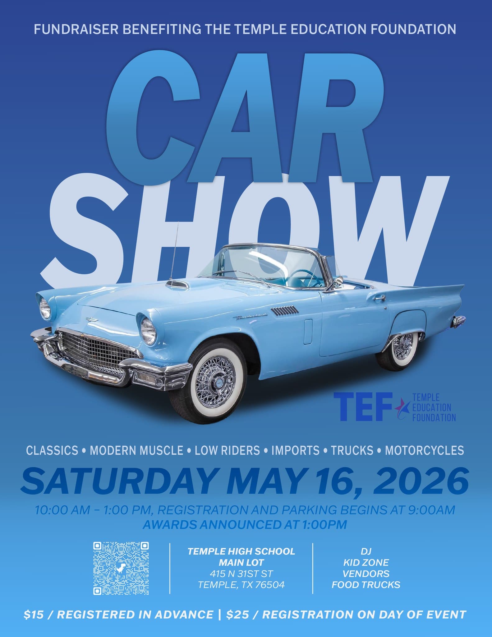 Temple Education Foundation Car Show
