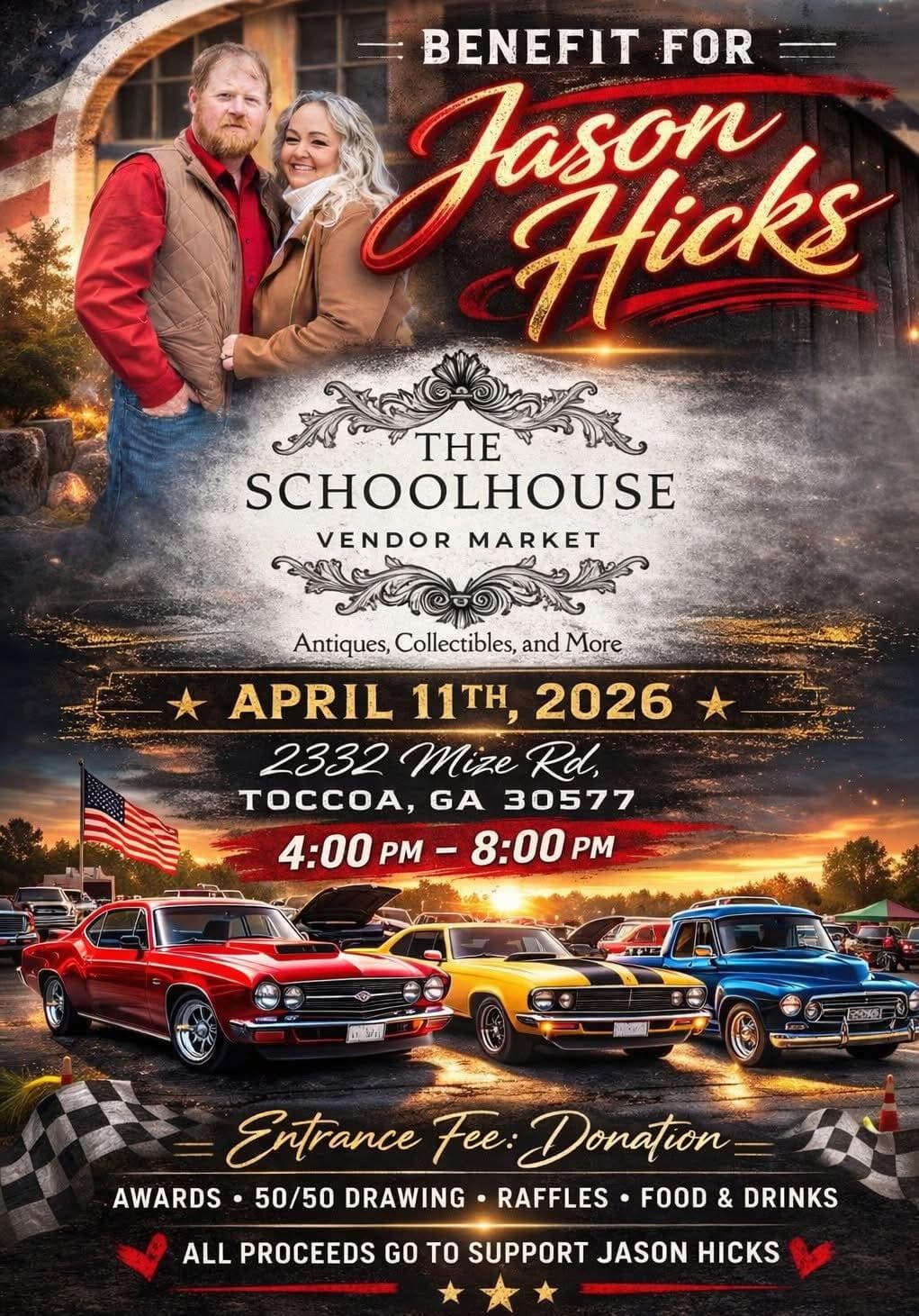 Schoolhouse Vendor Market Annual Spring Car Show