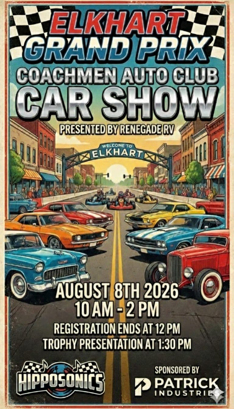 Elkhart Grand Prix Coachmen Auto Club Car Show
