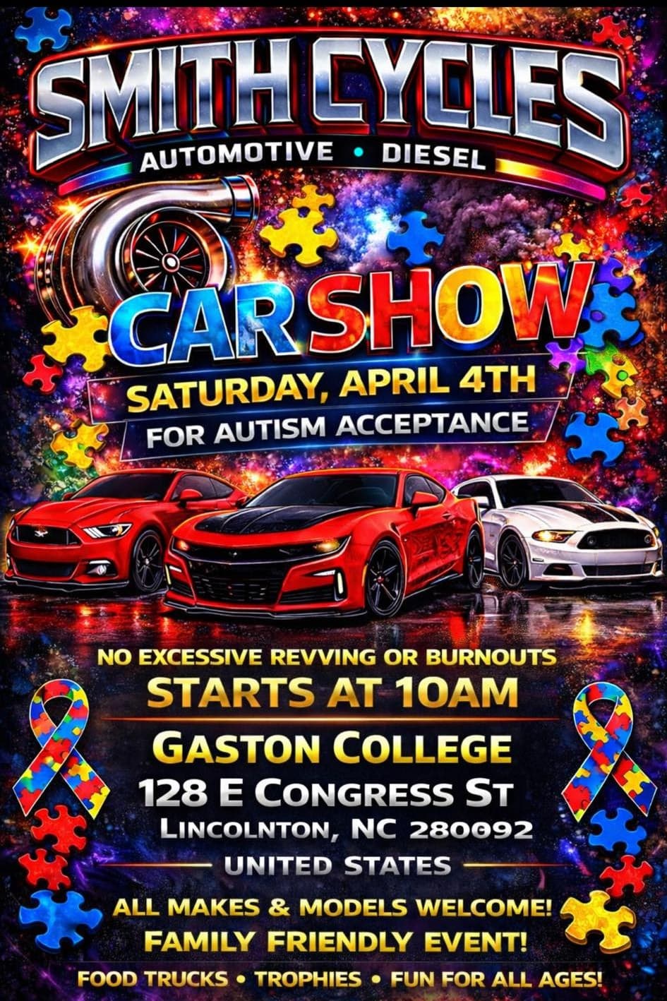 Smith Cycles Car Show for Autism Acceptance 2026