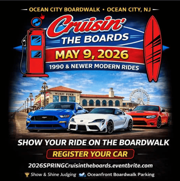 Cruisin’ The Boards – Ocean City Boardwalk Car Show