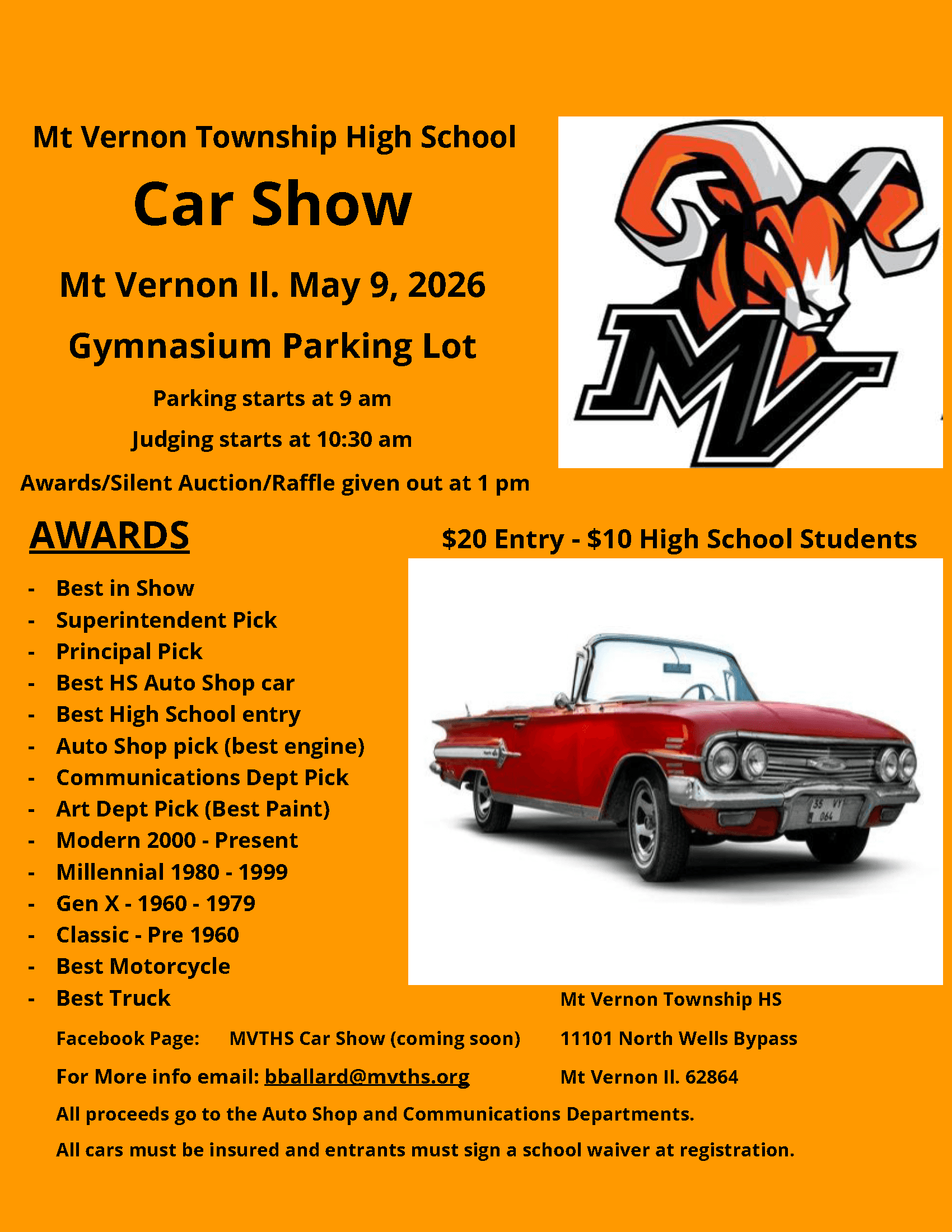 Mt Vernon Township High School Car Show