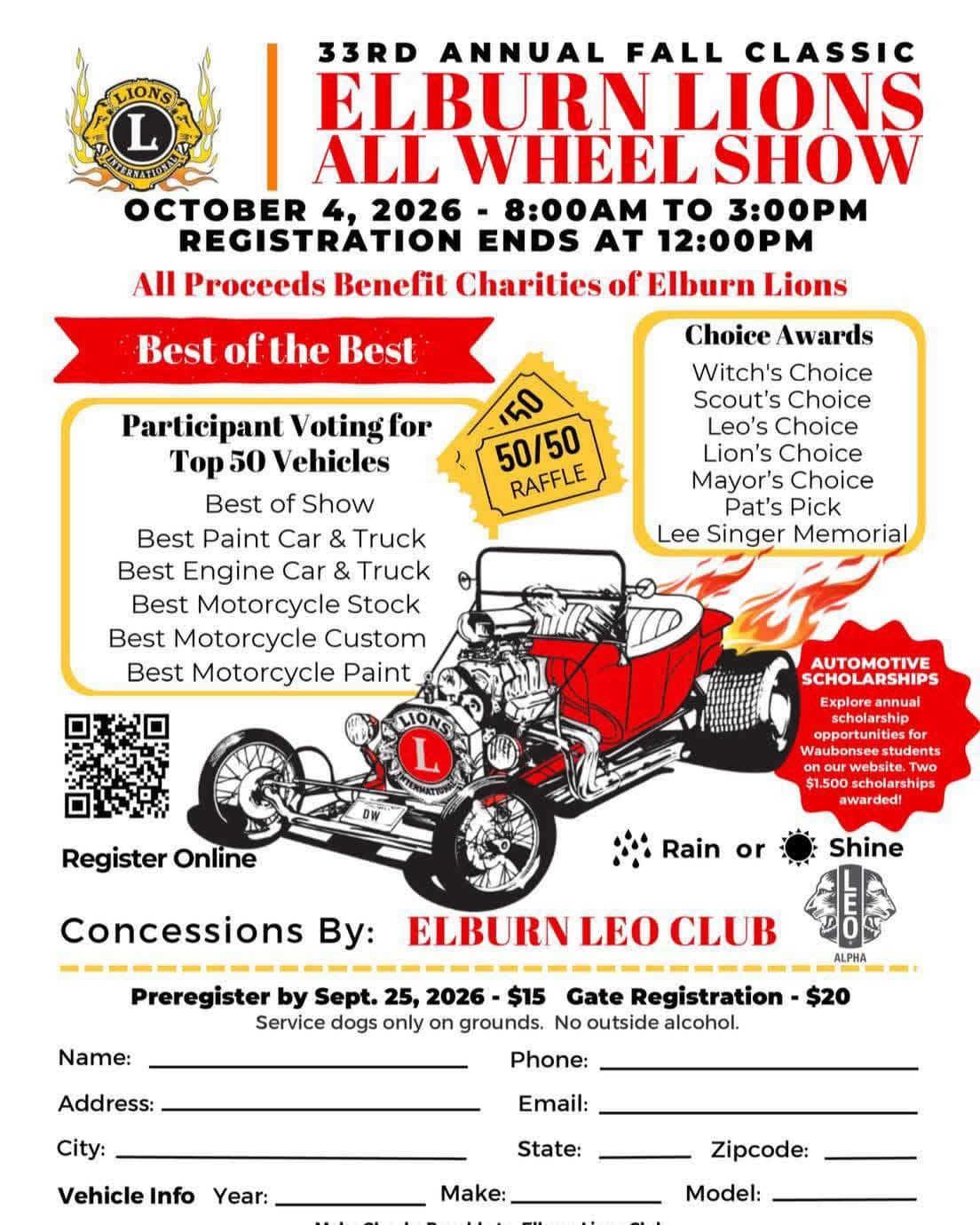 33rd Annual Fall Classic: Elburn Lions All Wheel Show