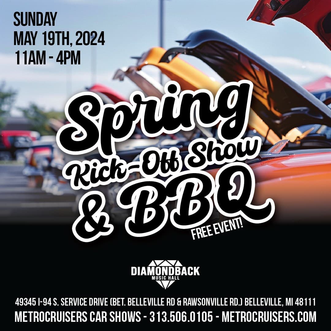 Diamondback Music Hall spring kickoff car show & BBQ