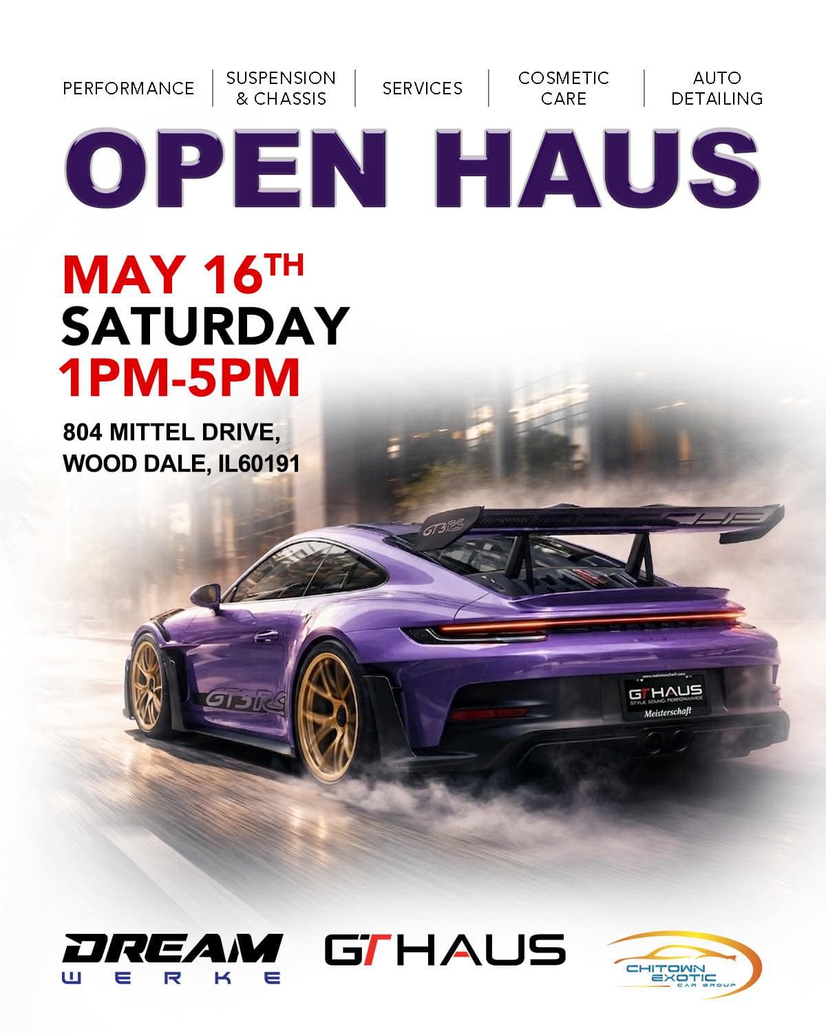 GTHAUS x Chitown Exotic Car Group 2026 Season Opener