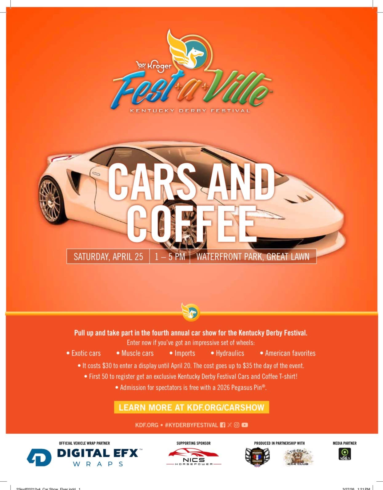 Kentucky Derby Festival 2026 Cars & Coffee Car Show