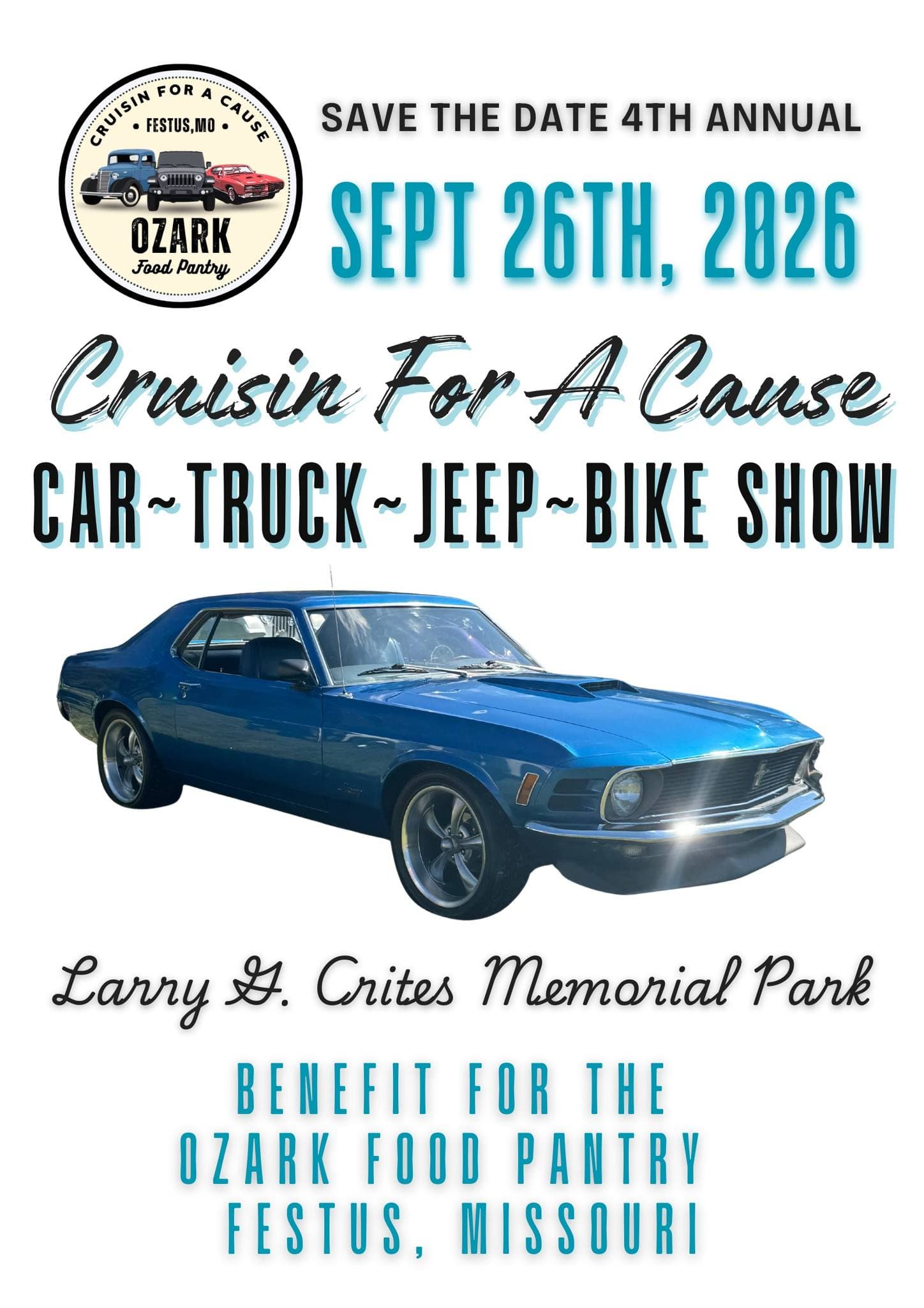 4th Annual Cruisin For A Cause 2026 - FALL CAR SHOW