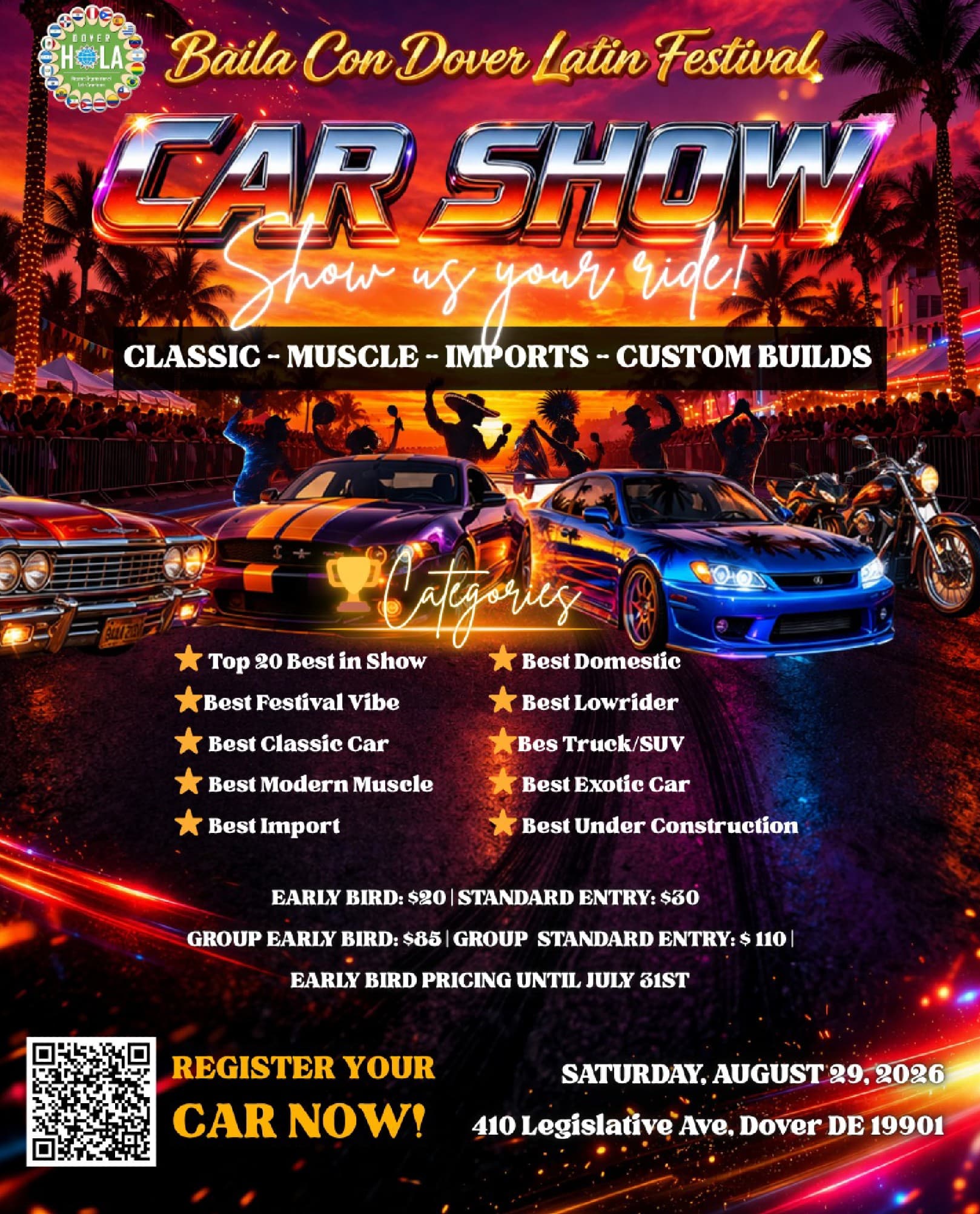 Baila Con Dover Latin Festival Car Show