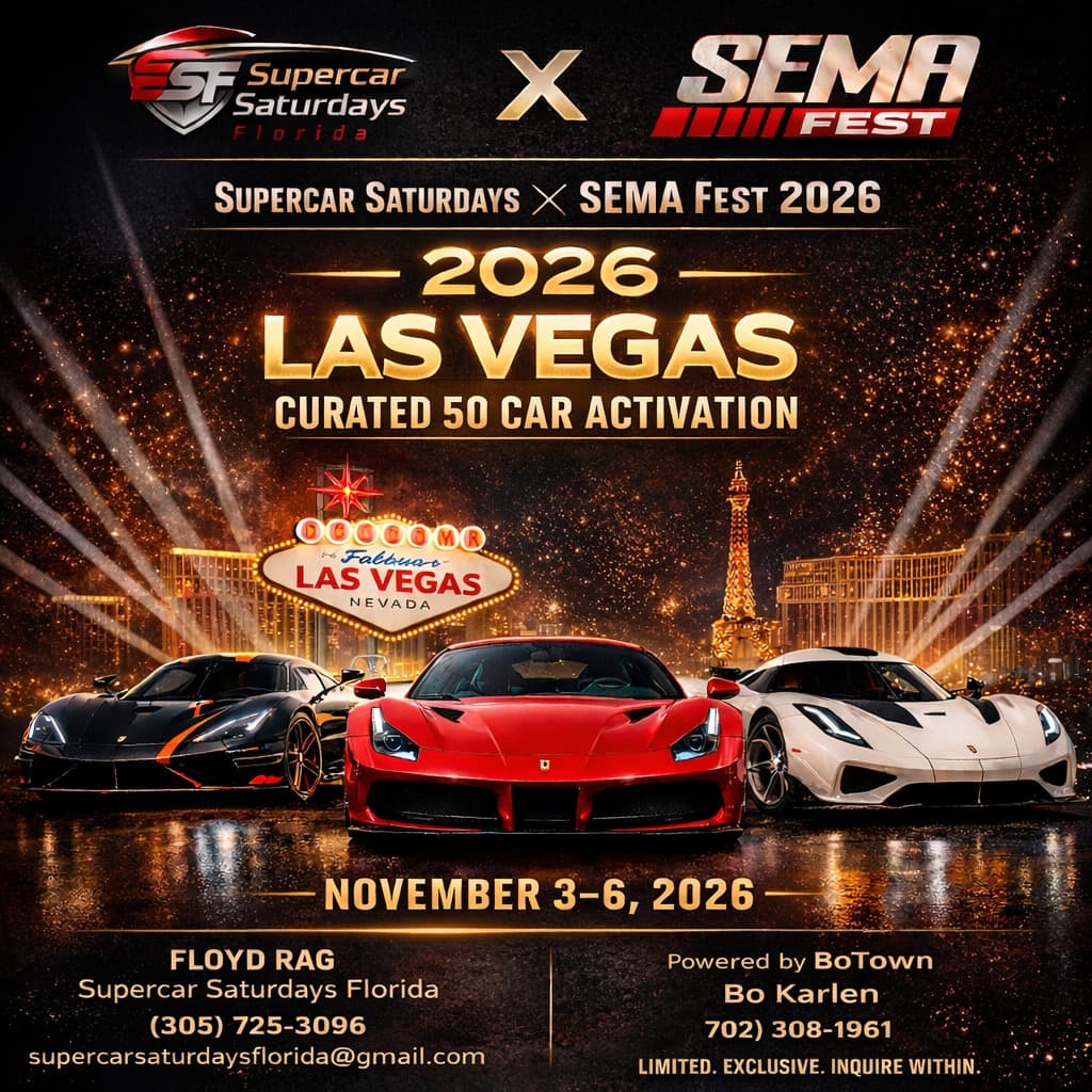 Supercar Saturdays Florida x SEMA Fest 2026