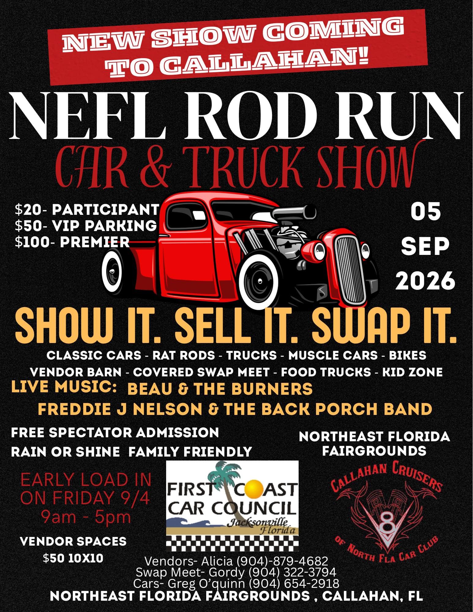 NEFL Rod Run: Car & Truck Show